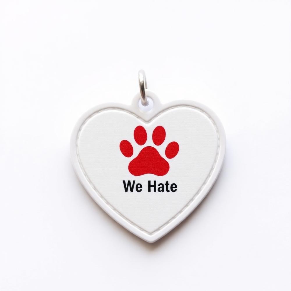 Printed Heart Charm